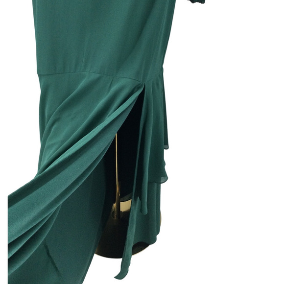 LULU'S SZ L Tier Elegance Hunter Green Long Sleeve Tiered Maxi Dress NEW b103 - Picture 4 of 9